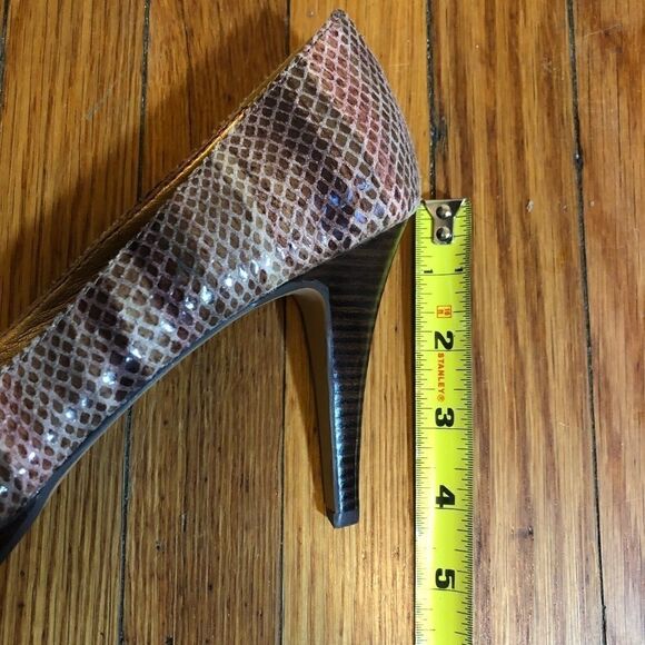 Circa Joan David Shoes Size 7.5 Heels Pearly Snake - Picture 3 of 6